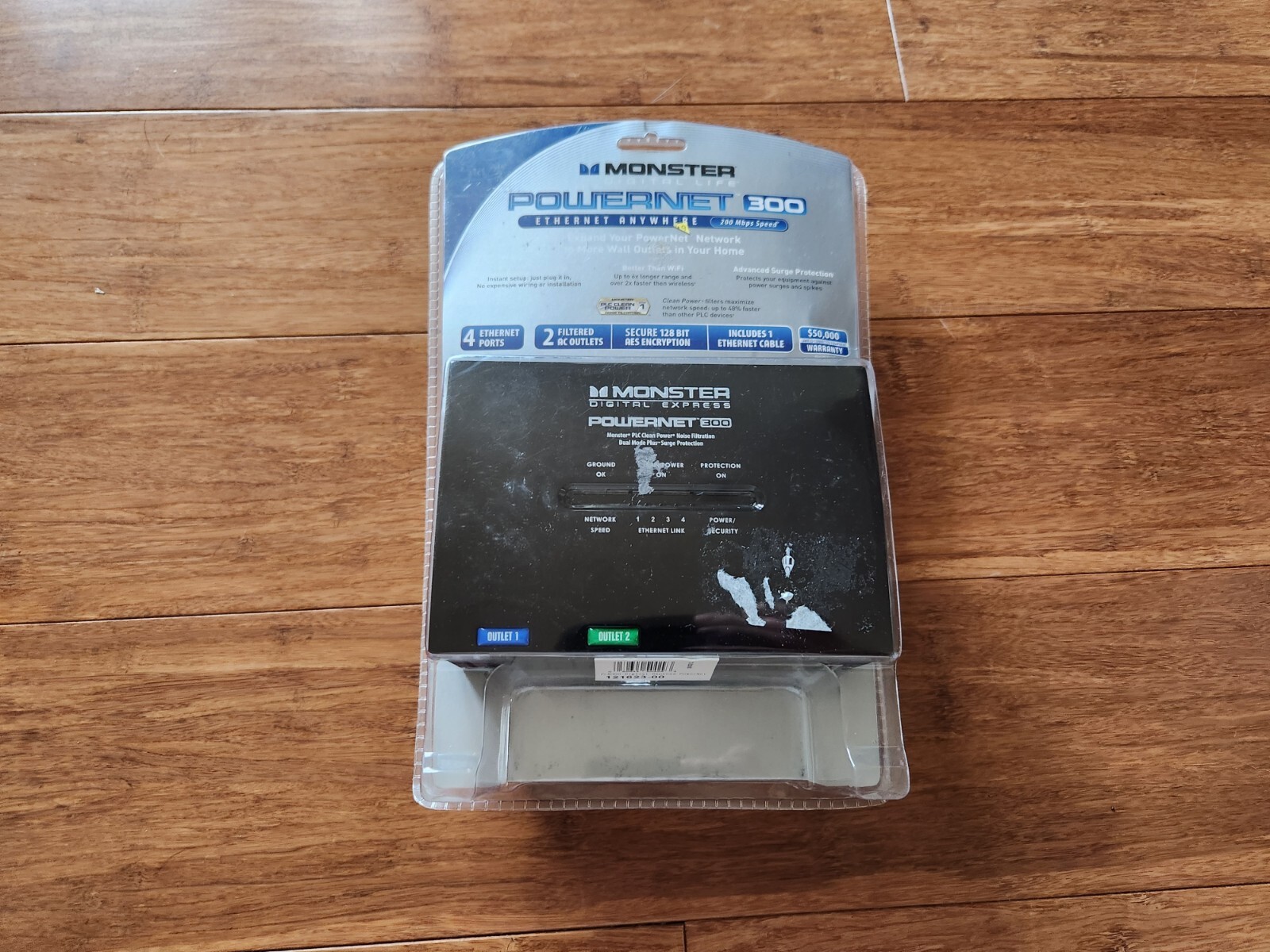 Monster Powernet 300 Ethernet Anywhere AC Ethernet Adaptor NEW Sealed. NOS. NLA