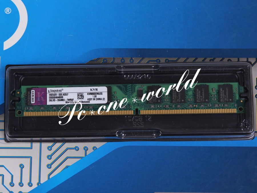 KVR800D2N6/2G For Kingston DDR2 2 GB 800 MHz Memory RAM PC2-6400 DIMM