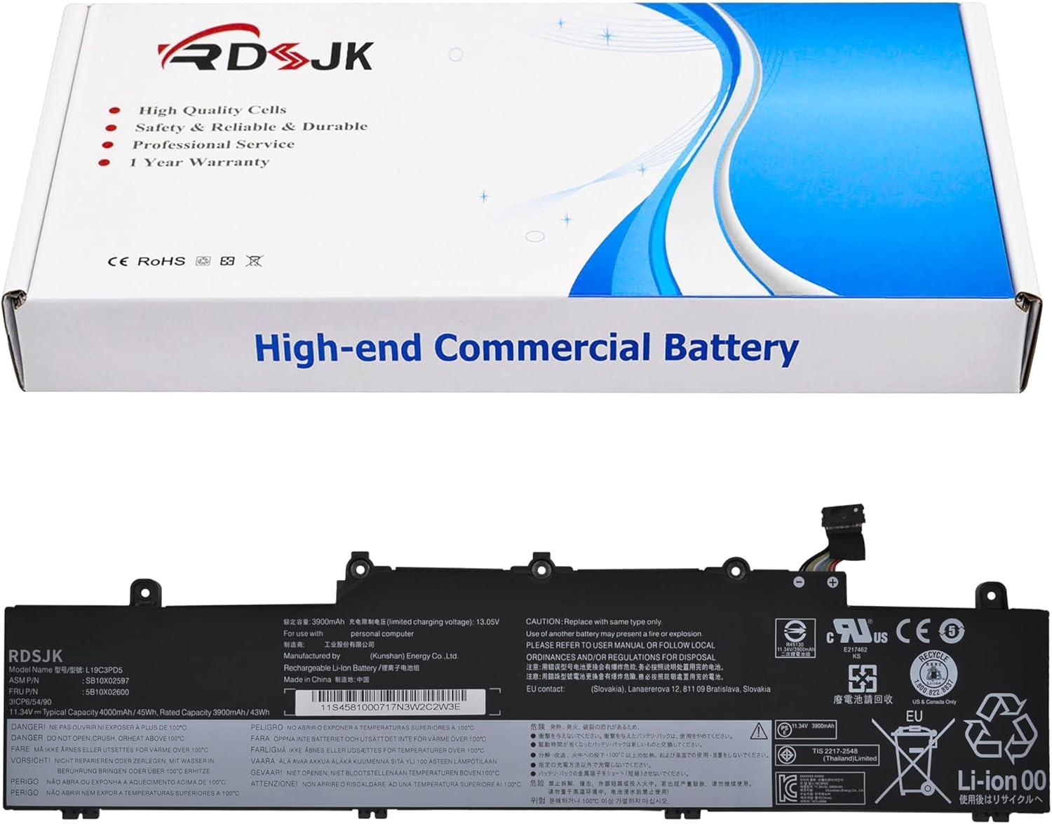 L19C3PD5 L19D3PD5 L19M3PD5 L19L3PD5 Laptop Battery for Lenovo ThinkPad E14 E15