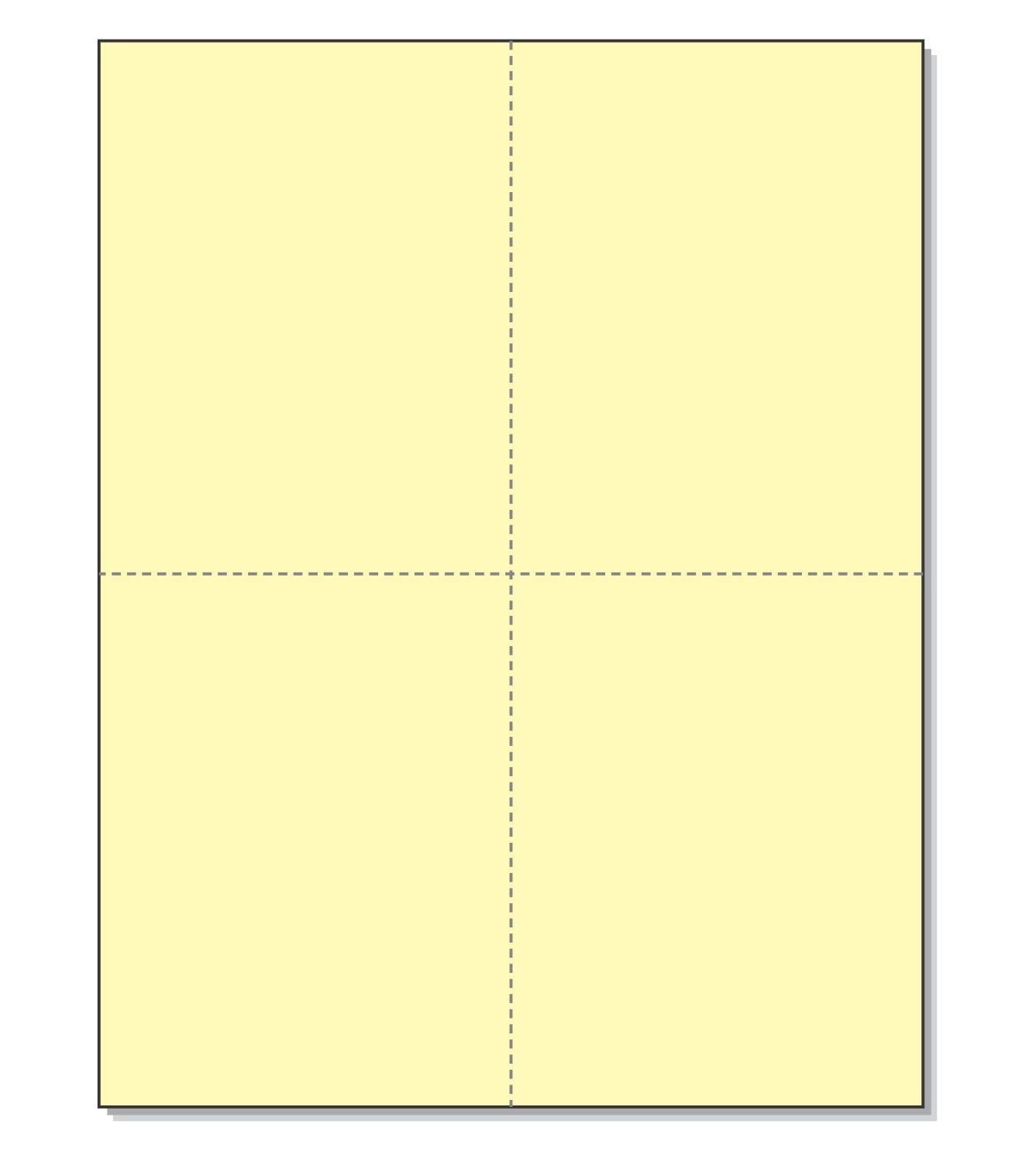 Sheets 1000 Canary Postcards 4.25 x 5.5 Perforated Cardstock Laser Inkjet