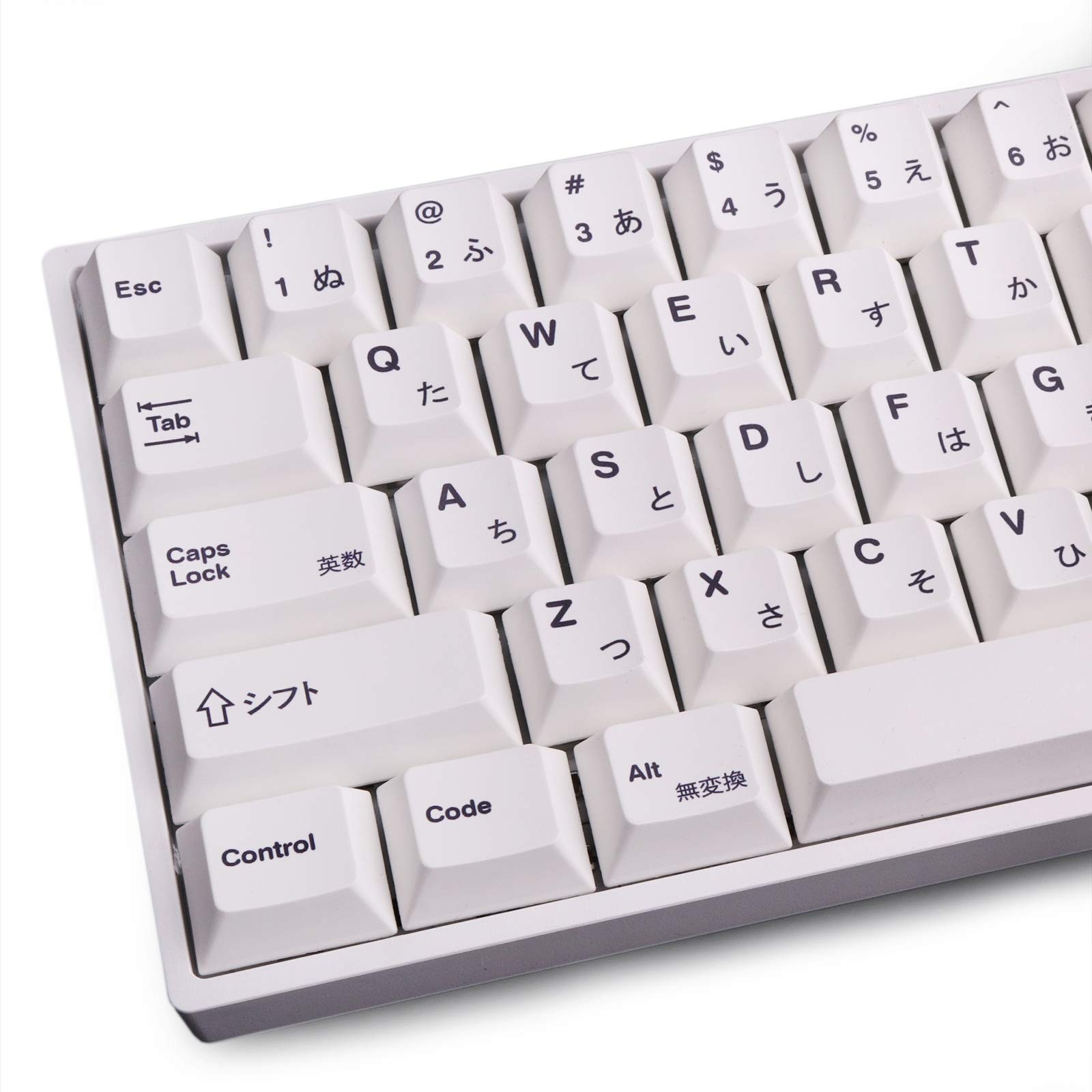 135 Keys PBT Japanese Keycaps Cherry Profile DYESub White Theme Minimalist St...