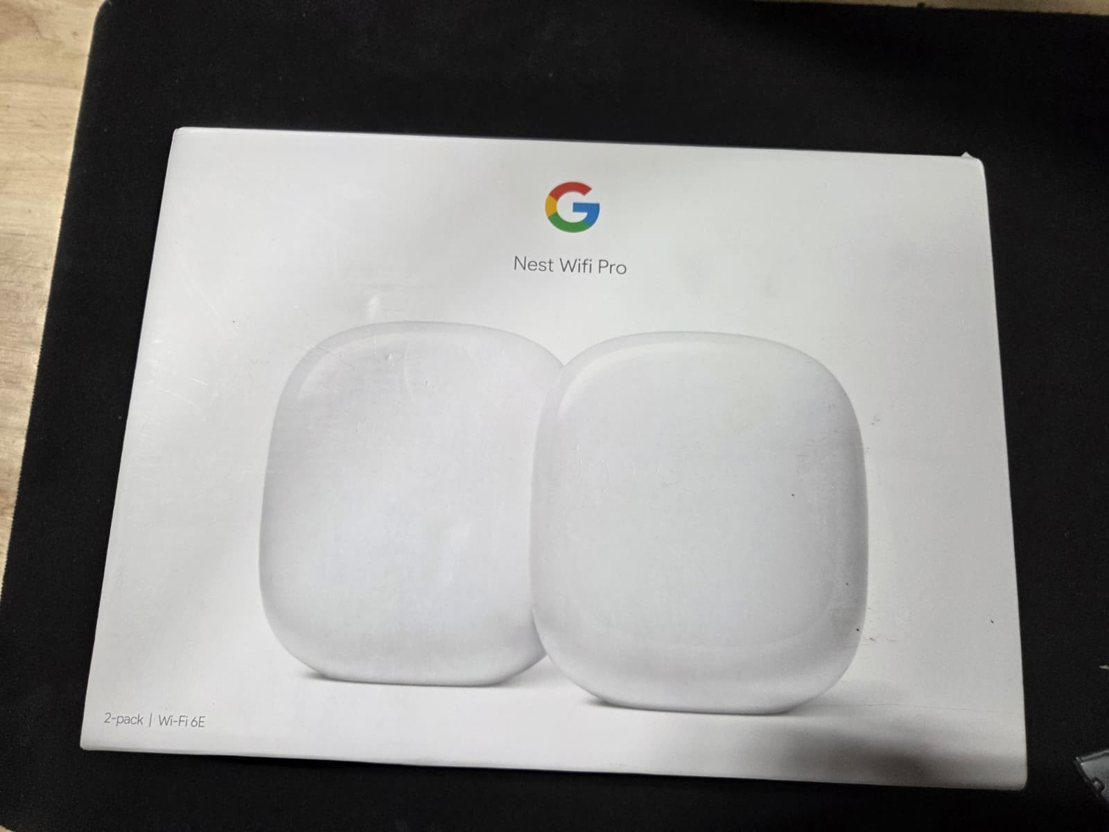 Google Nest Wifi Pro 2-Pack White Wi-Fi 6E Mesh Router System Open Box