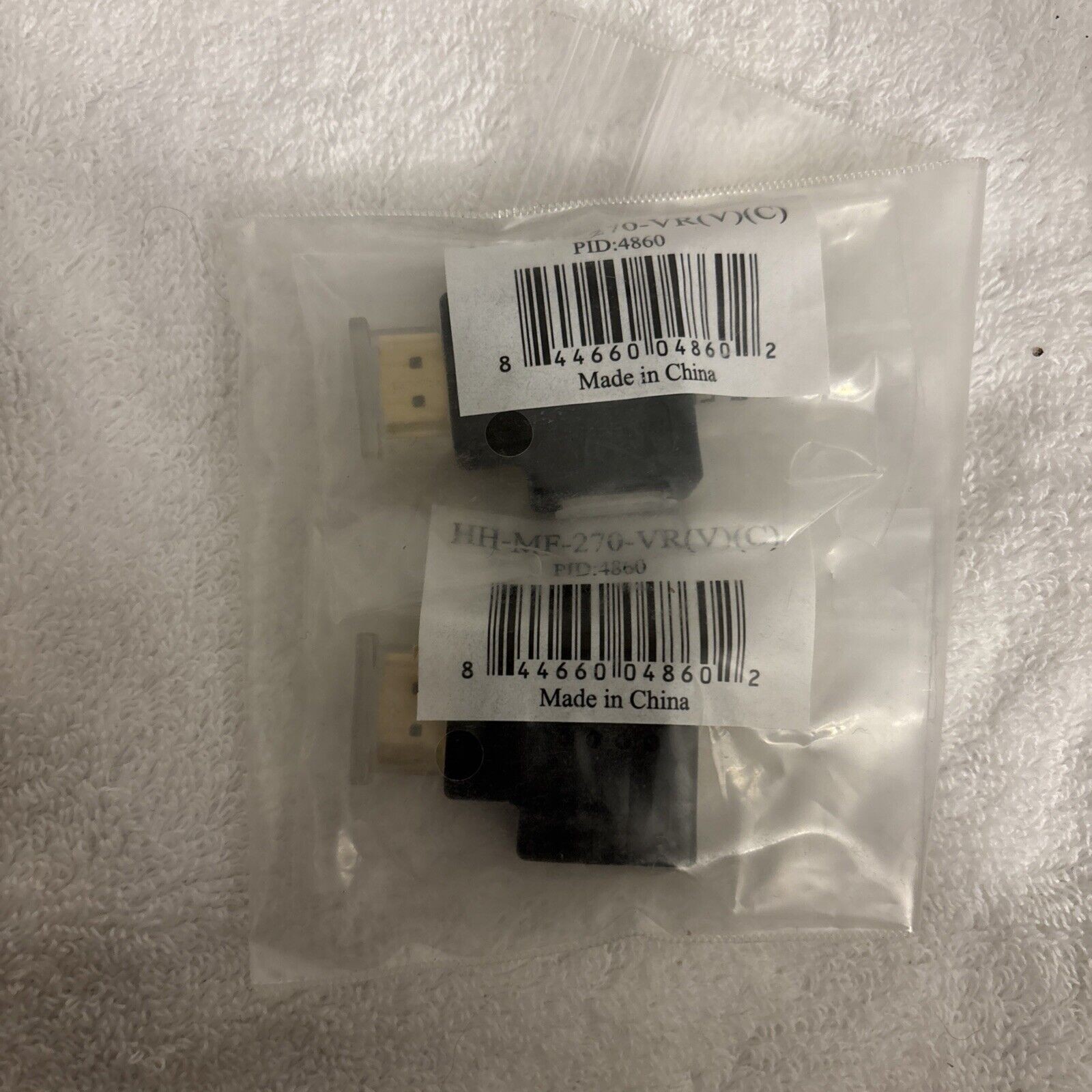 MONOPRICE 4860 HDMI Port Saver,Right Angle,(MtoF),270 14C360 Set Of 2