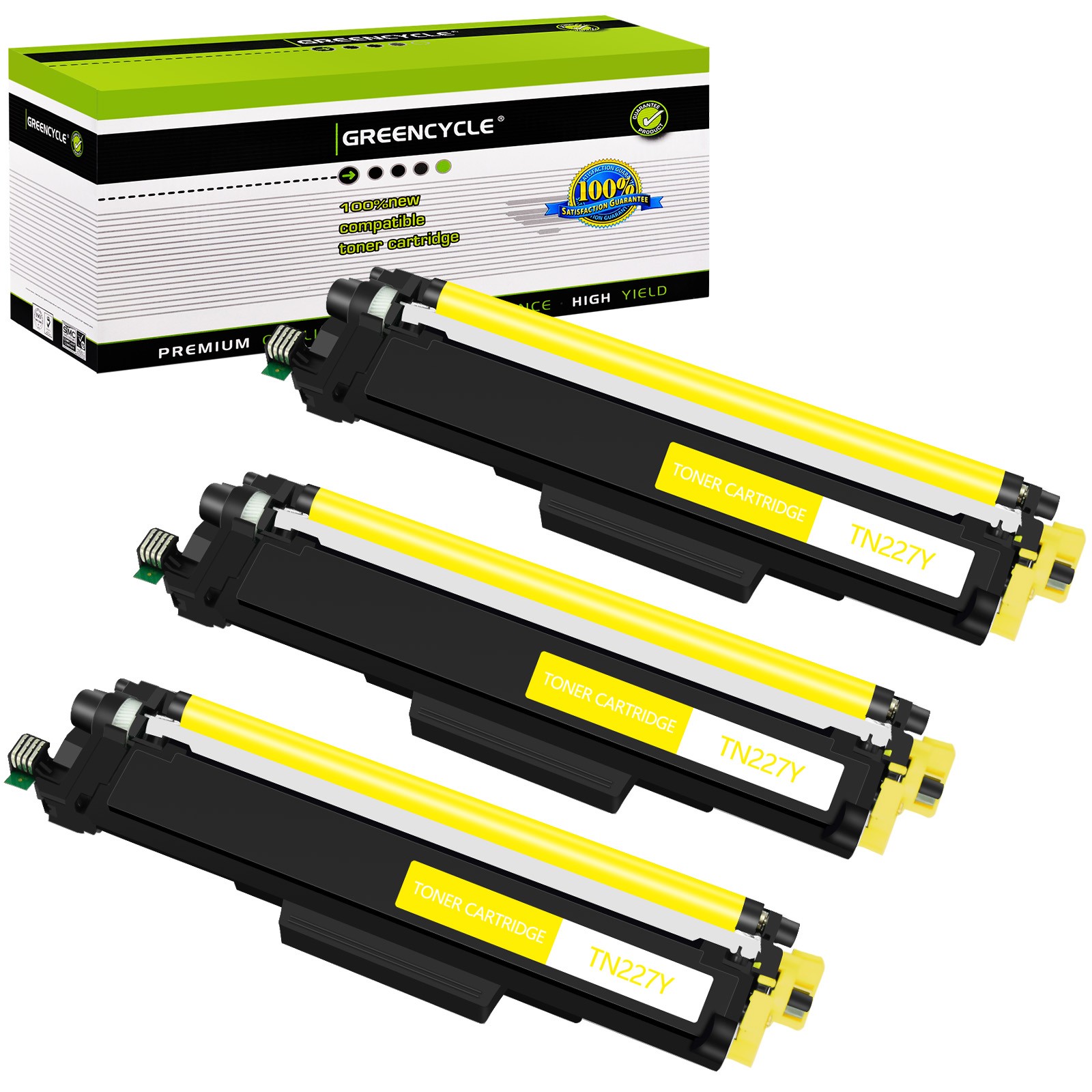 3PK TN227YL Yellow Toner Cartridge Fit For HL-L3290CDW MFC-L3730CDN DCP-L3510CDW