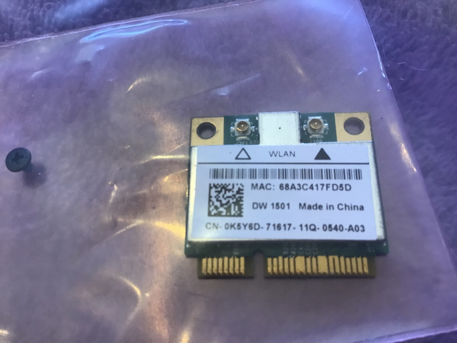 K5Y6D GENUINE ORIGINAL DELL WIRELESS CARD N5010 P10F