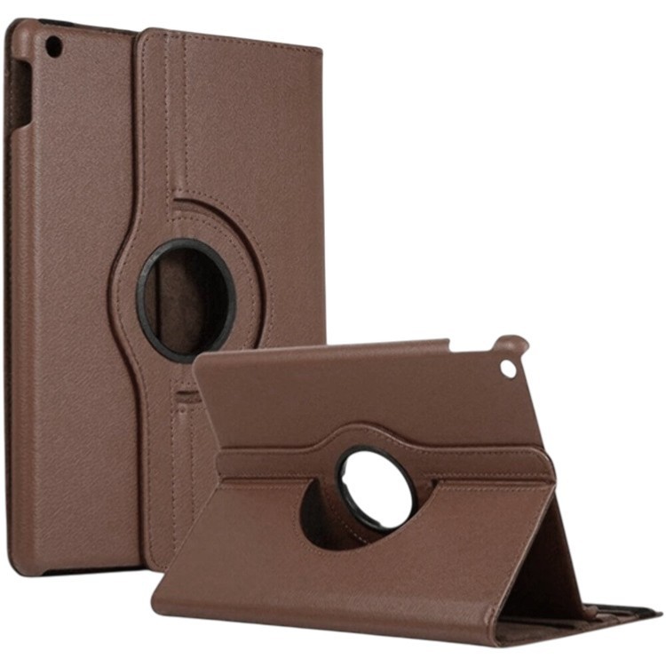 Leather Flip 360° Rotating Portfolio Case Cover for iPad Air 1/Air 2 BROWN