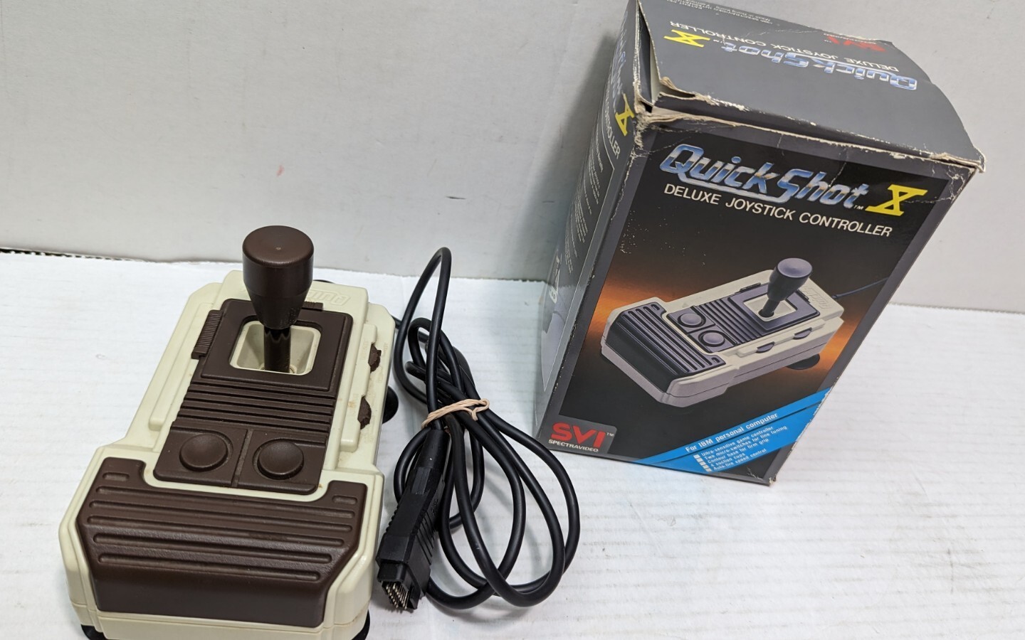 PC SVI Quick Shot X - Vintage Deluxe Joystick Controller For IBM  computer w/box