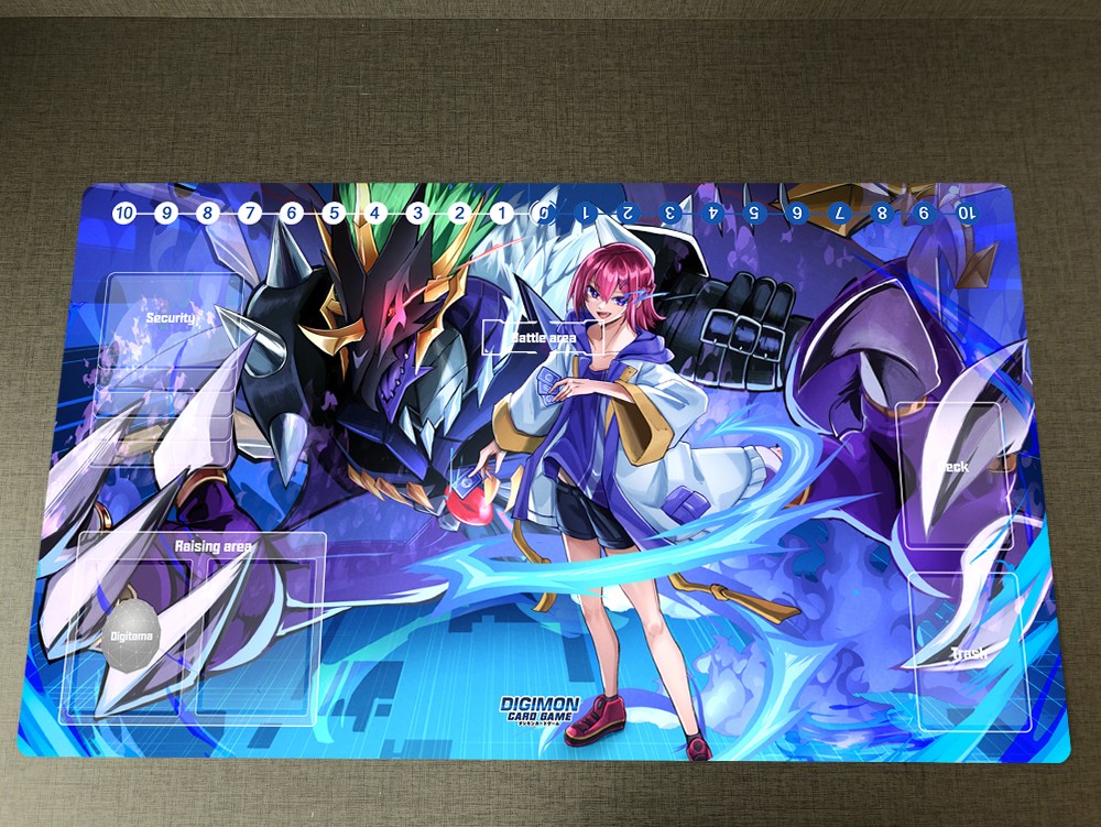 Digimon Table Playmat CCG DTCG TCG Mouse Pad HeavyMetaldramon Card Game Play Mat