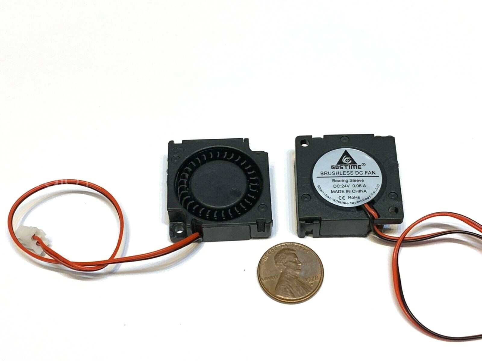 2 Pieces Blower 24v 3cm small 2pin cooler fan cpu 3d printer cnc mini 30mm
