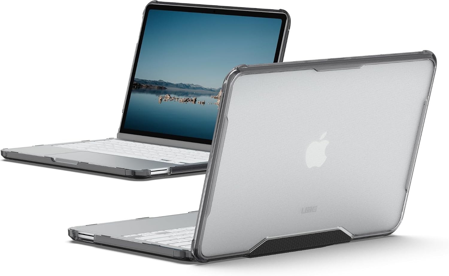 NEW UAG Plyo MacBook Neo 13 2026 Case Ice Clear Rugged Hard Shell Cover Hinge