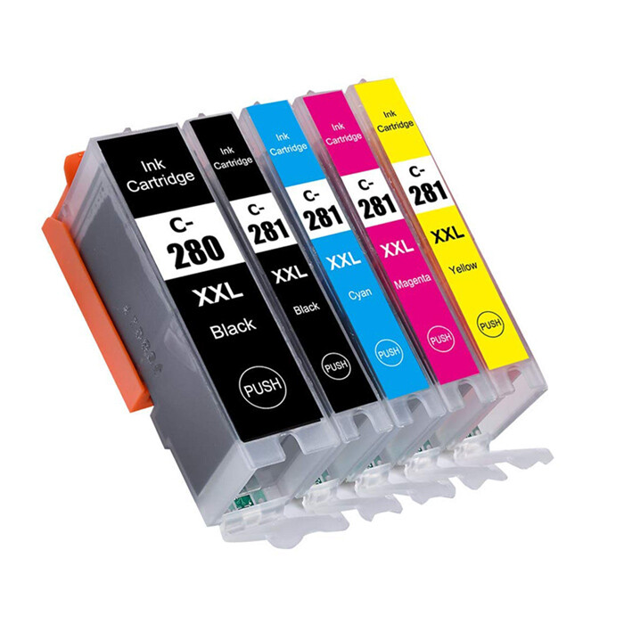 5PK PGI-280XXL CLI-281XXL Printer Ink for Canon Pixma TR8620A TR8622A TS702A