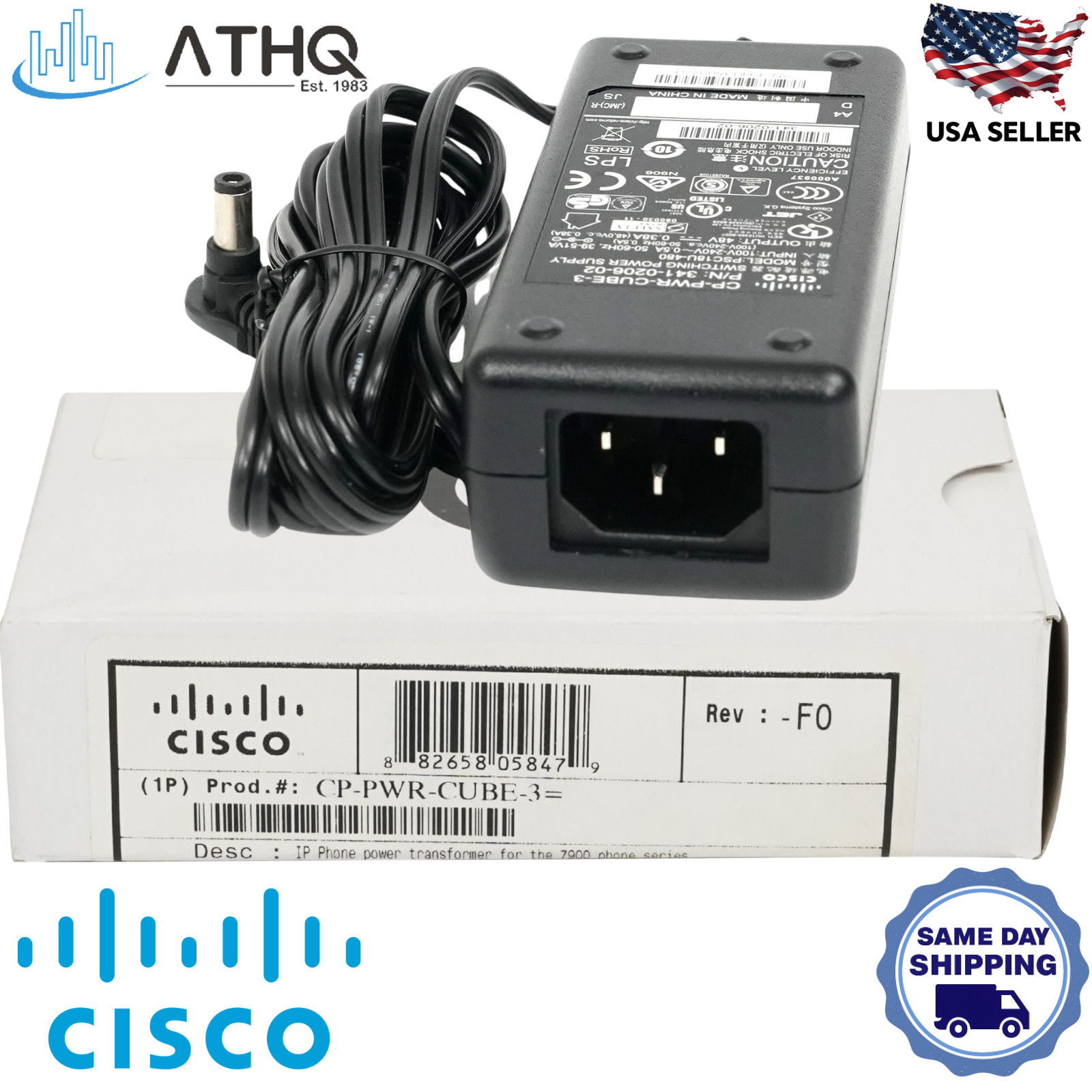 Cisco CP-PWR-CUBE-3 Power Cube 3 48V Power Supply 7900 & 6900 IP Phone OEM NEW
