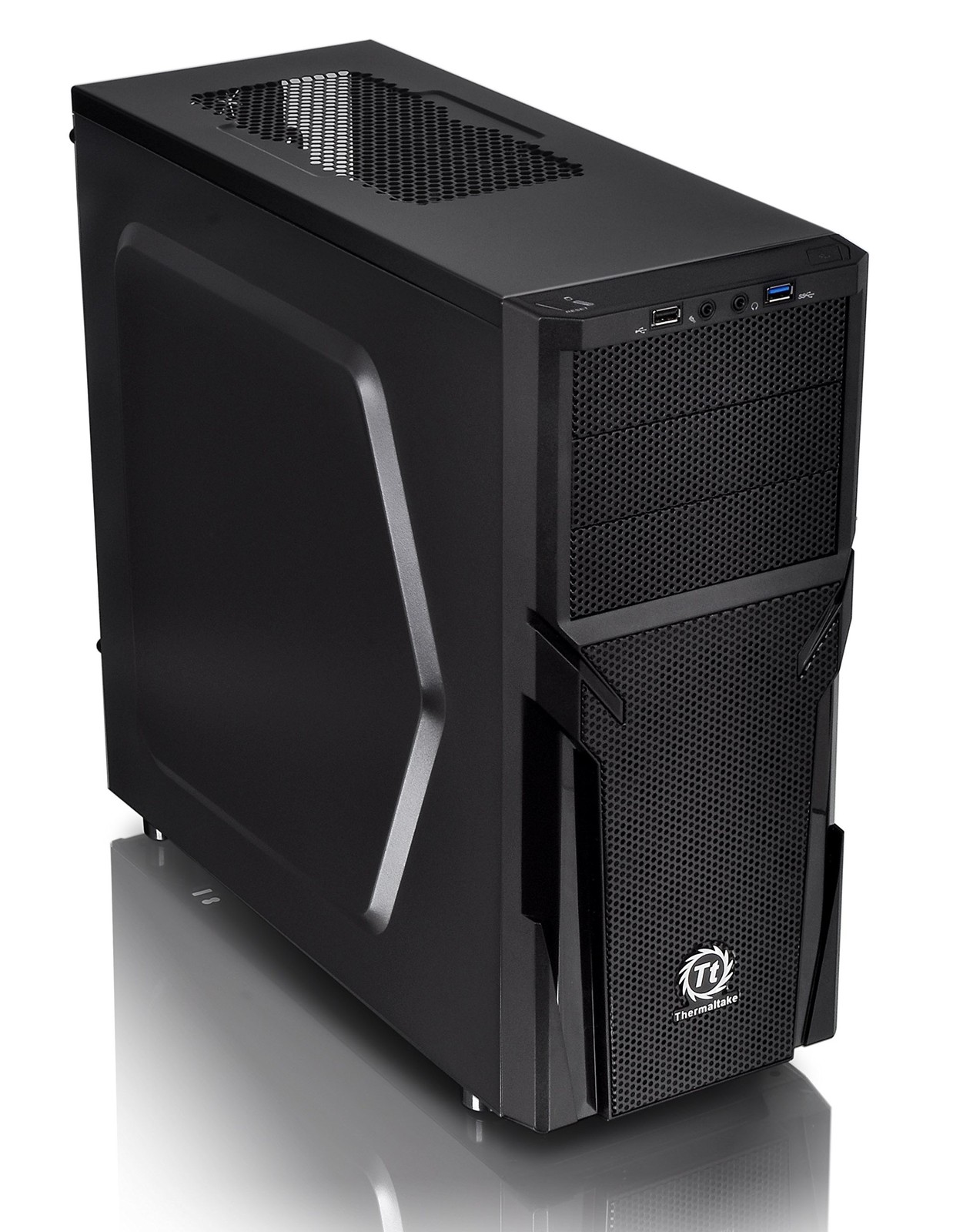 Thermaltake Versa H21 SPCC ATX Mid Tower Computer Chassis CA1B200M1NN00,Black