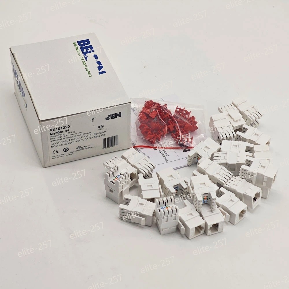 NEW 24-QTY For Belden AX101320 Category 6 KeyConnect RJ45 Jack Module White Box