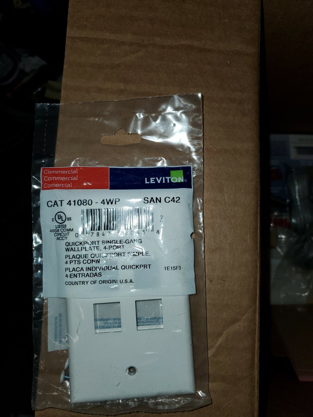 Brand New Leviton Telcom CAT. NO. 41080-4WP