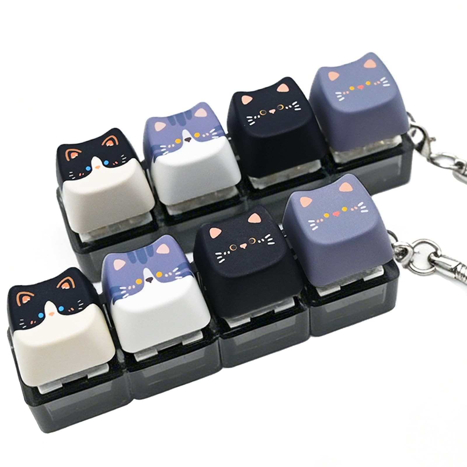 Tapbloom Cat Keyboard Fidget Clicker, Style Black 2Pcs