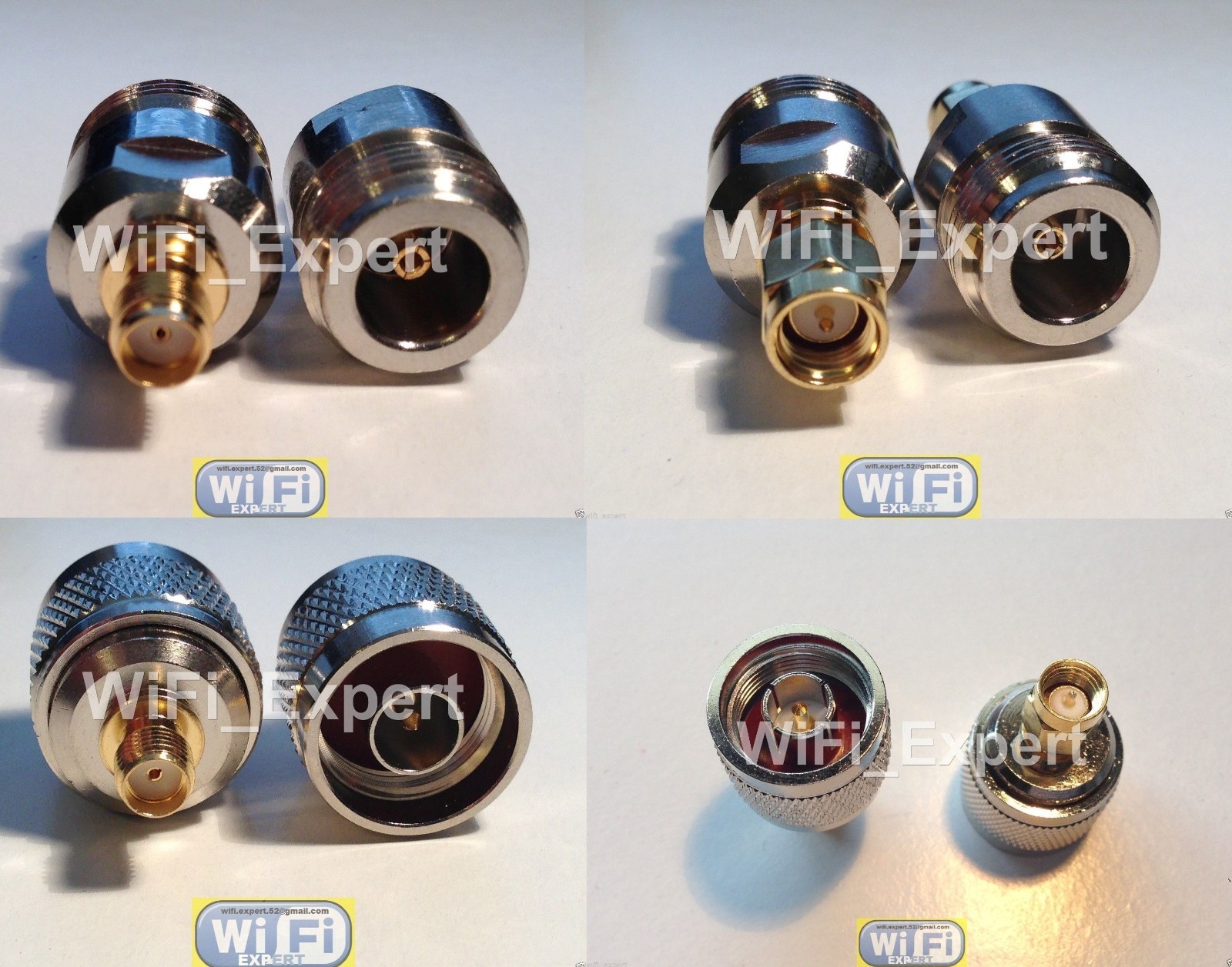 4pc/set RF coaxial adapter connector Kit N male/female to SMA Male / Female USA
