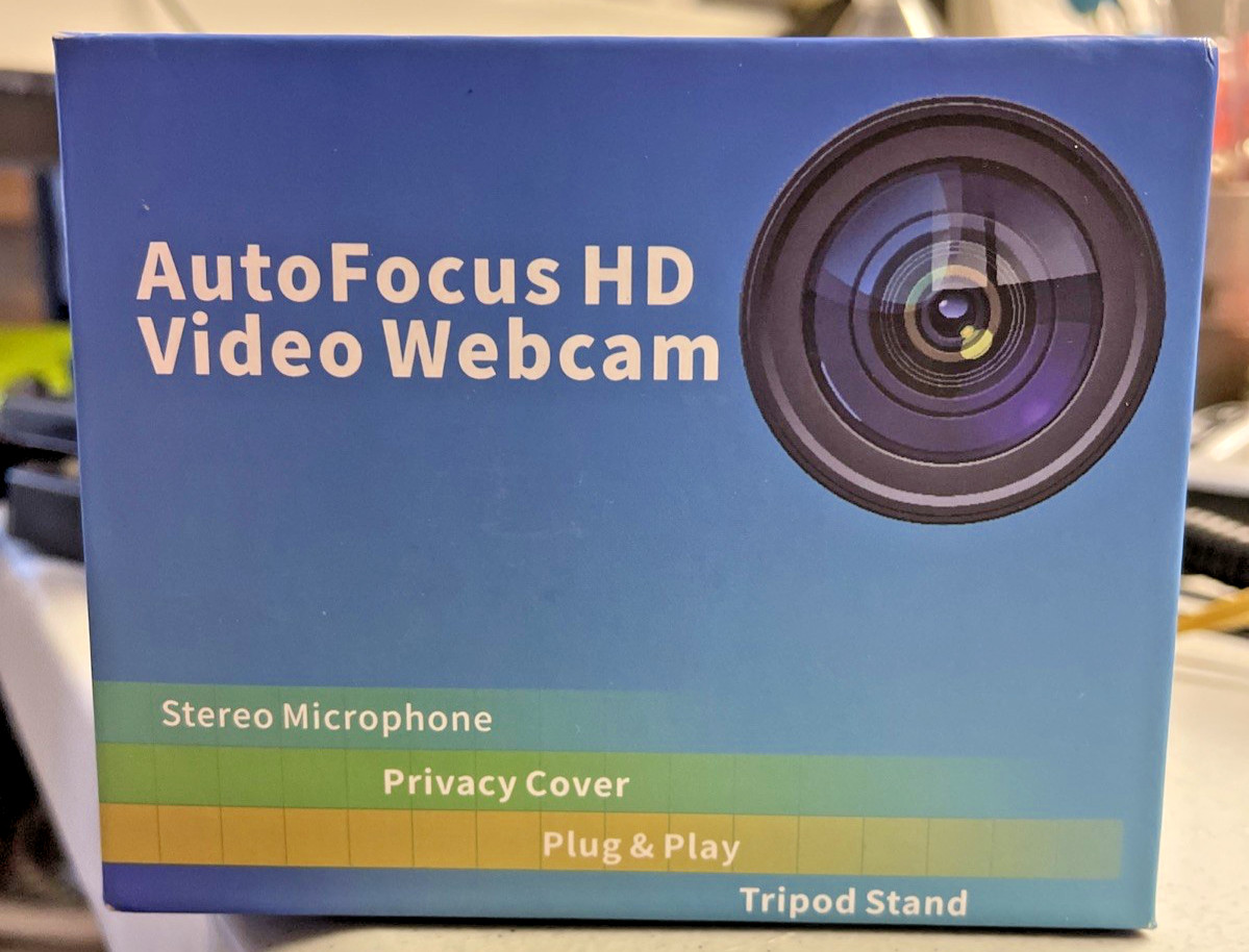 NEW AutoFocus HD Video Webcam with Tripod & Privacy Cover Plug & Play Stereo Mic