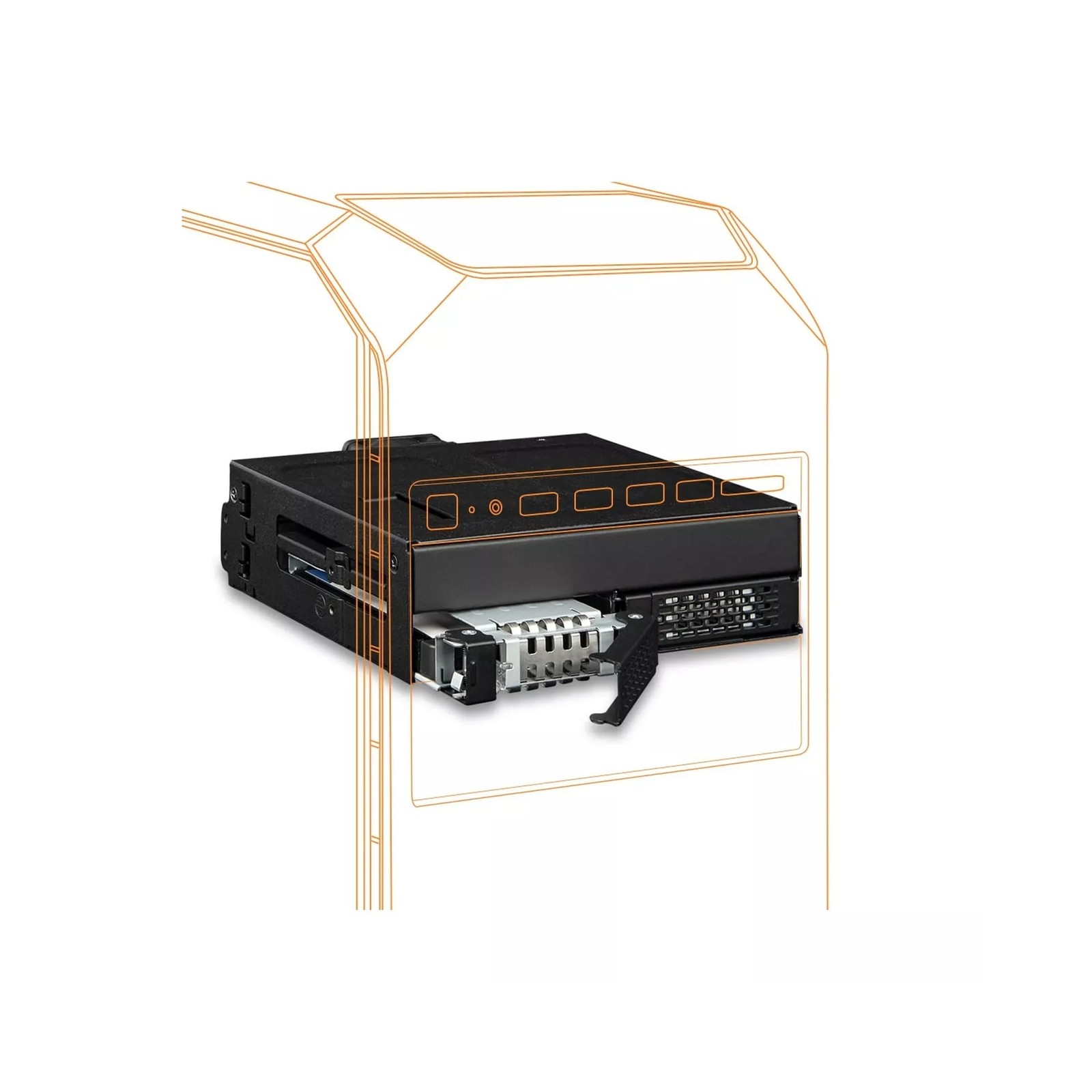 Icy Dock MB111VP-B TOUGHARMOR MB111VP-B U.2 / U.3 NVME SSD ENCLOSURE FOR PCIE SL