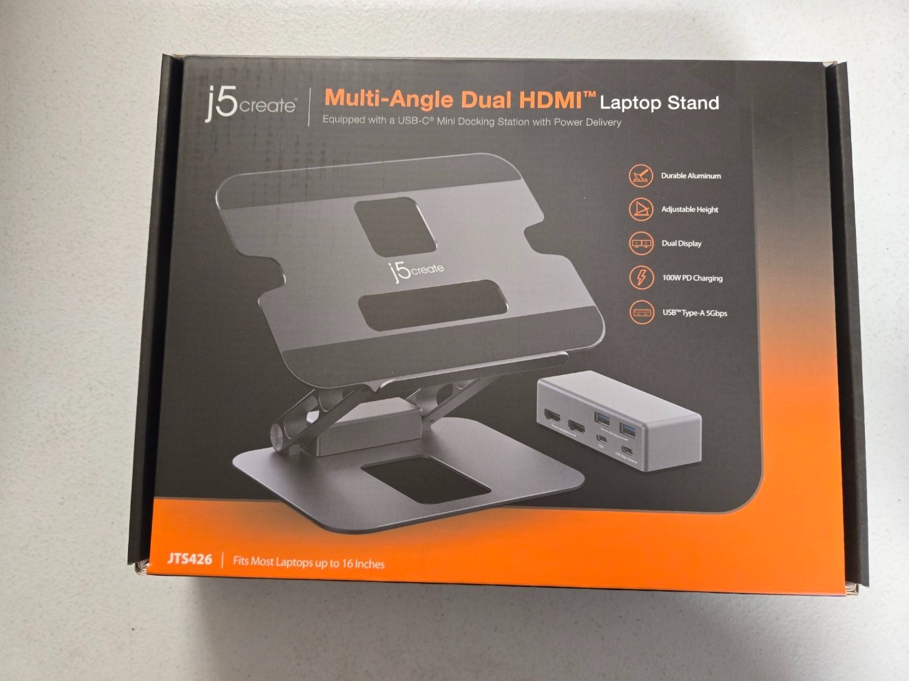 J5 multi-angle dual HDMI Laptop Stand