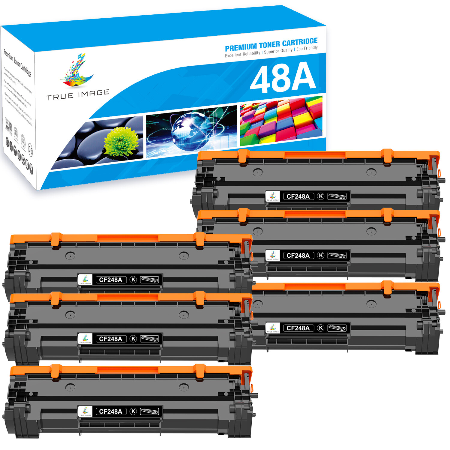 6PK CF248A 48A Toner Cartridge Fits for HP LaserJet Pro M15w M16a MFP M28w M29a
