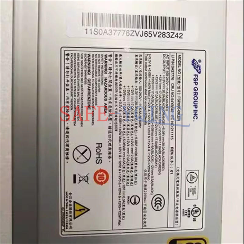 1PC Used For C20 C20X Workstation power supply 725W FSP800-09LEN 54Y8842 FSP