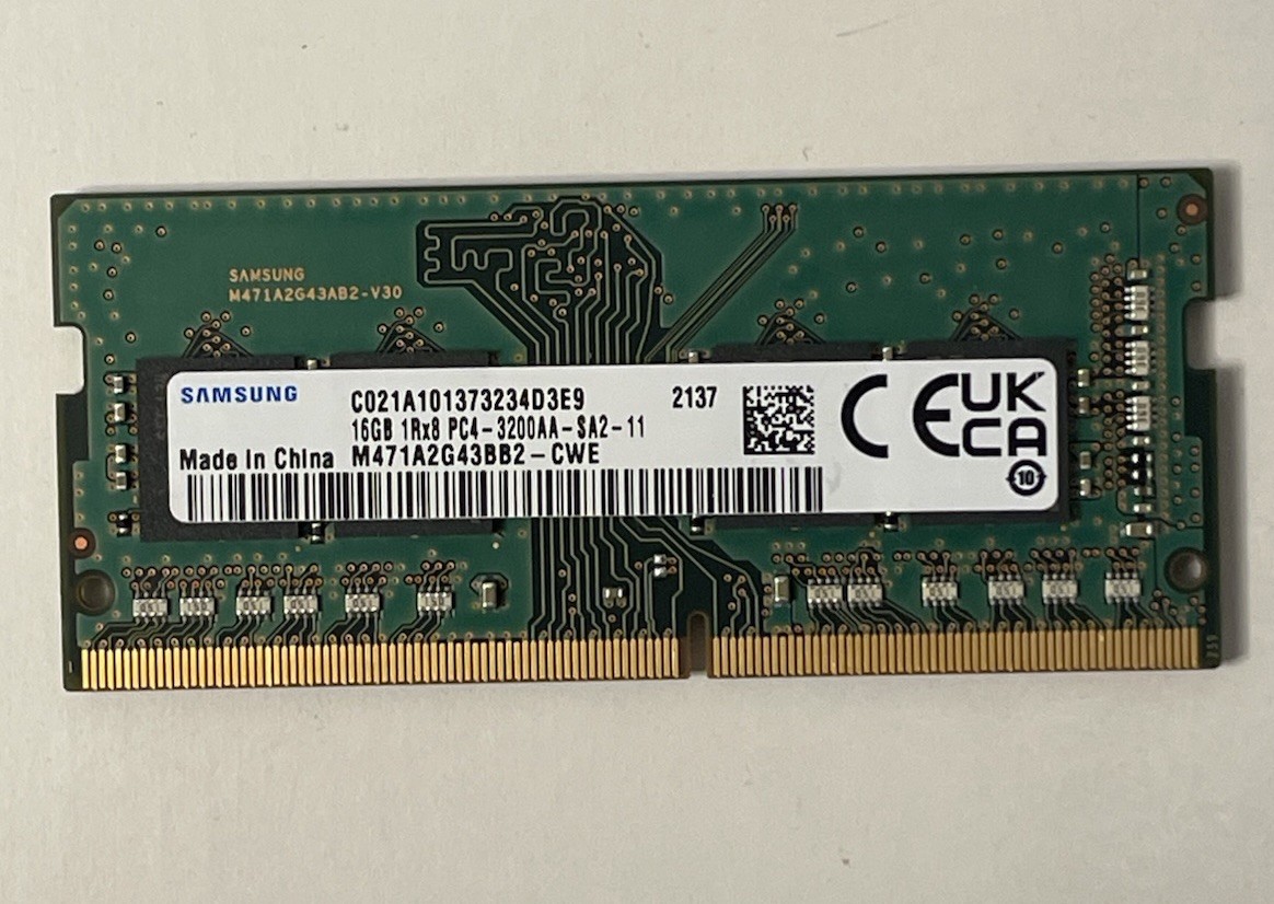 Dell 5420 Samsung 16GB 1Rx8 PC4-3200AA SO-DIMM Memory RAM M471A2G43BB2-CWE