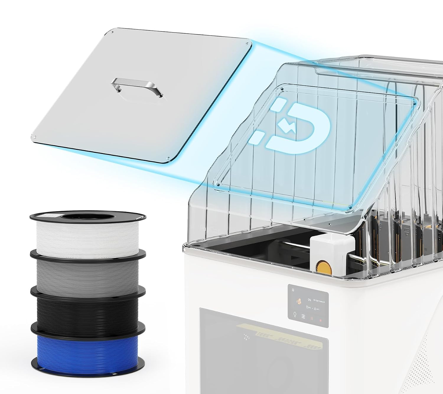 BIQU Popcap Clear Top Cover for Snapmaker-U1 with 4Kg(2.2Lbs×4) PLA Filament, Hi