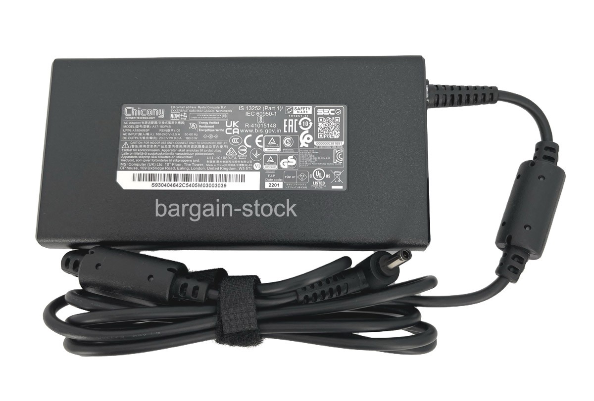 Original 20V 9A 180W AC Adapter Charger For MSI SWORD 15 A12UC-295 Power Supply