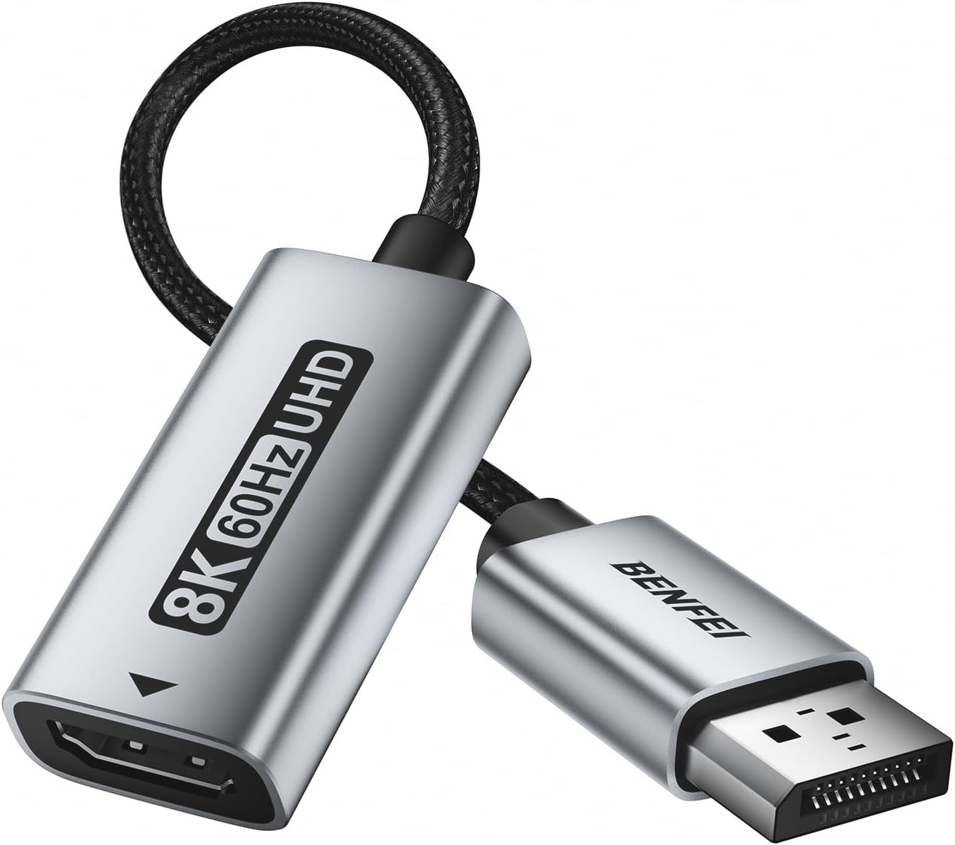 BENFEI DisplayPort 1.4 to HDMI 2.1 Adapter 8K@60Hz/4K@240Hz/1080P@480Hz, Unidire