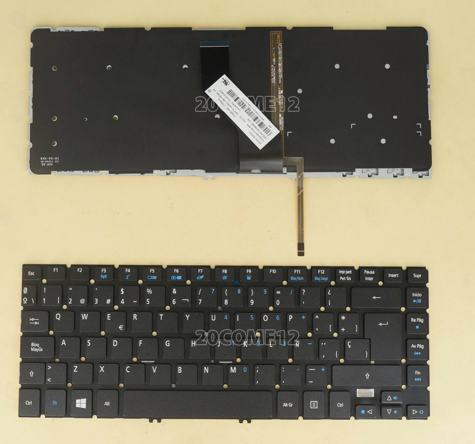 For Acer Travelmate P648-M P648-MG P648-G3-M P648-G2-MG Keyboard backlit Spanish