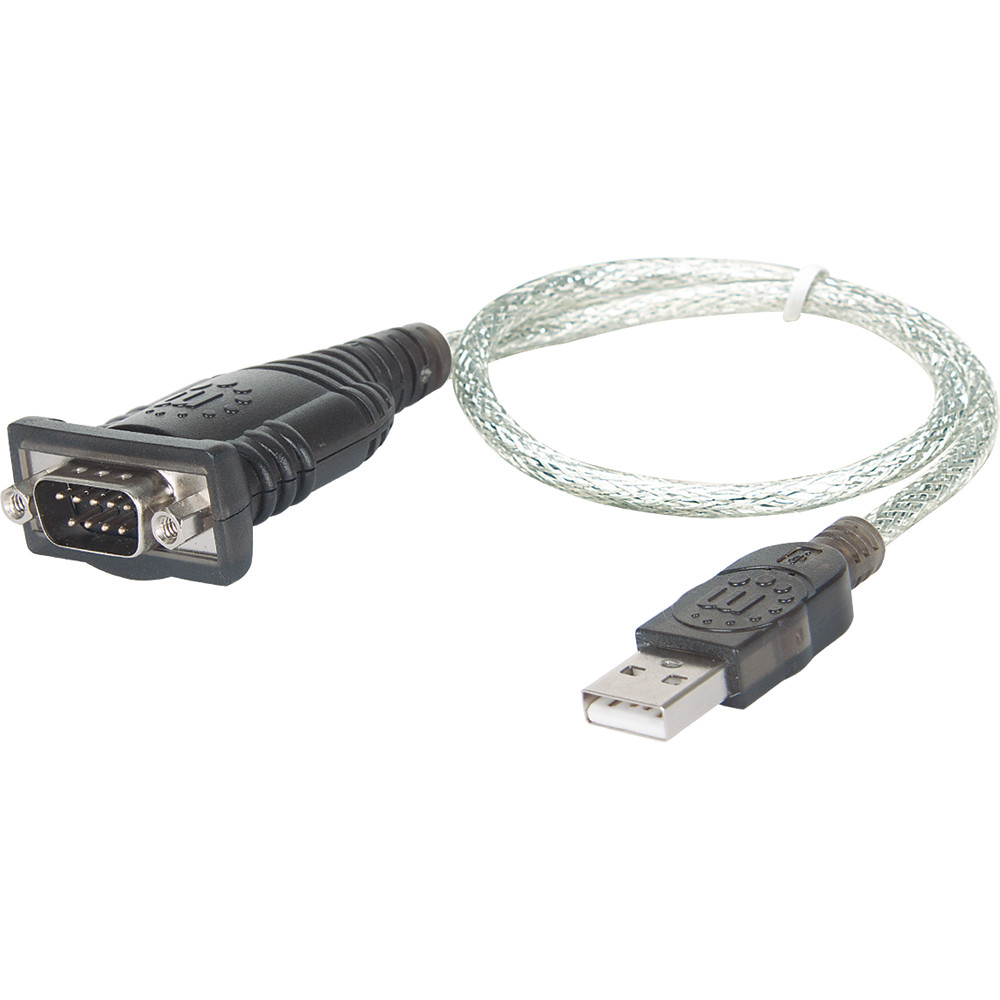 Manhattan 205146 USB to Serial Converter 18" with Gold Plated Contacts