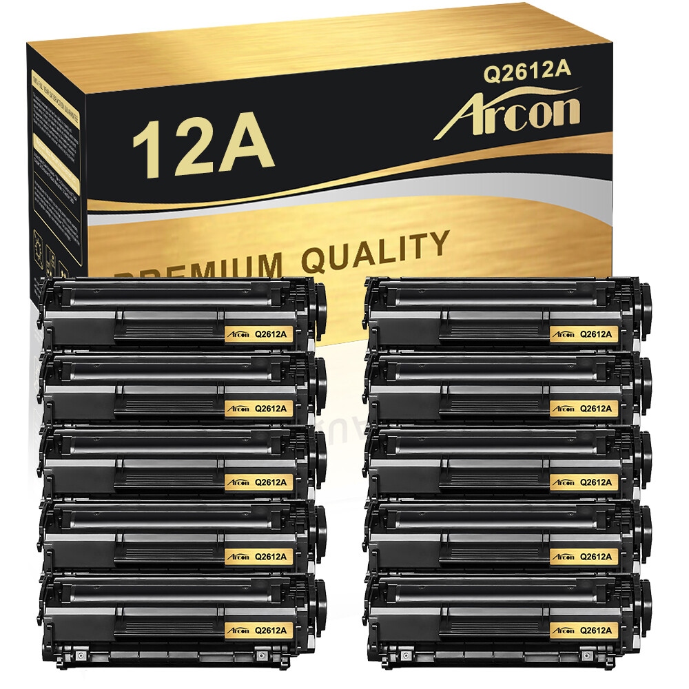 10PK Q2612A Toner High Yield for HP 12A LaserJet 1015 1020 1022n 3050 3055 M1319