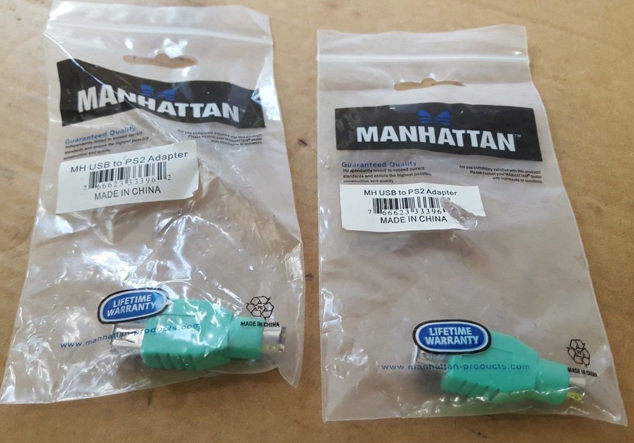 MANHATTAN MH USB TO PS2 ADAPTER 766623333962 QTY: 2 (BR2.6B3)