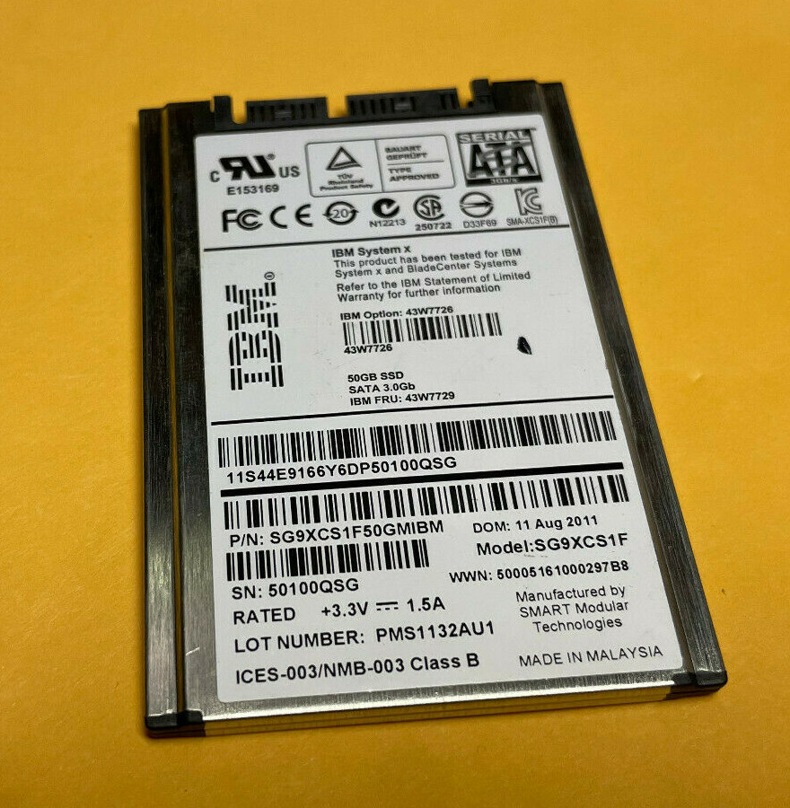 Ibm SG9XCS1F50GMIBM sg9xcs1f 50gb ssd system x
