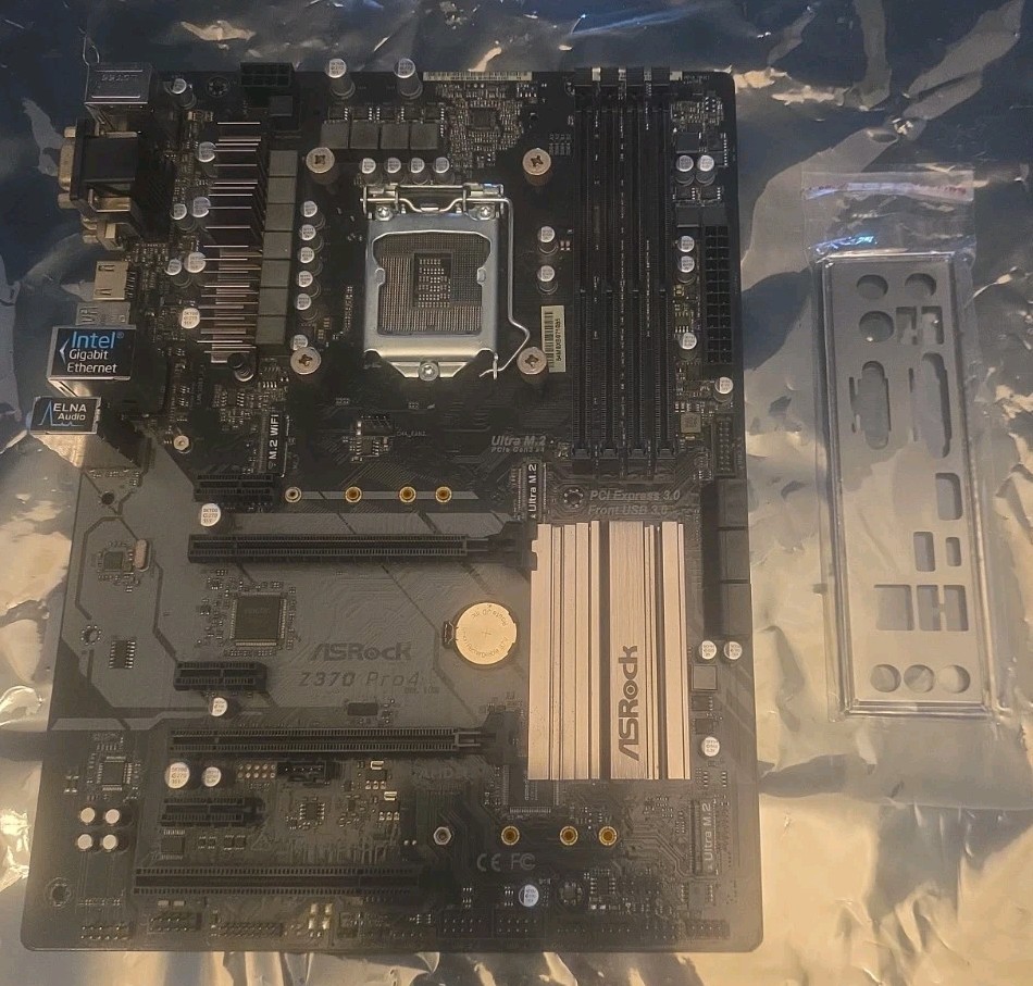 ASRock Z370 Pro4-IB Intel Z370 Socket LGA 1155 DDR4 ATX Motherboard w I/O Shield
