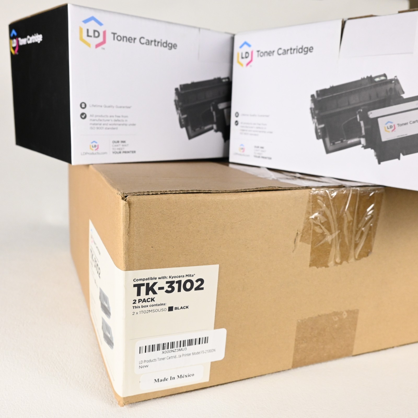 LD Products TK-3102 Black Toner 2 Pack For Kyocera FS-2100DN M3040idn M3540idn
