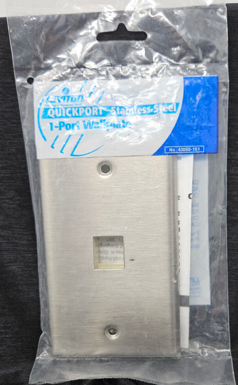 Leviton 43080-1S1 Stainless Steel Wall Plate Single Gang 1Port