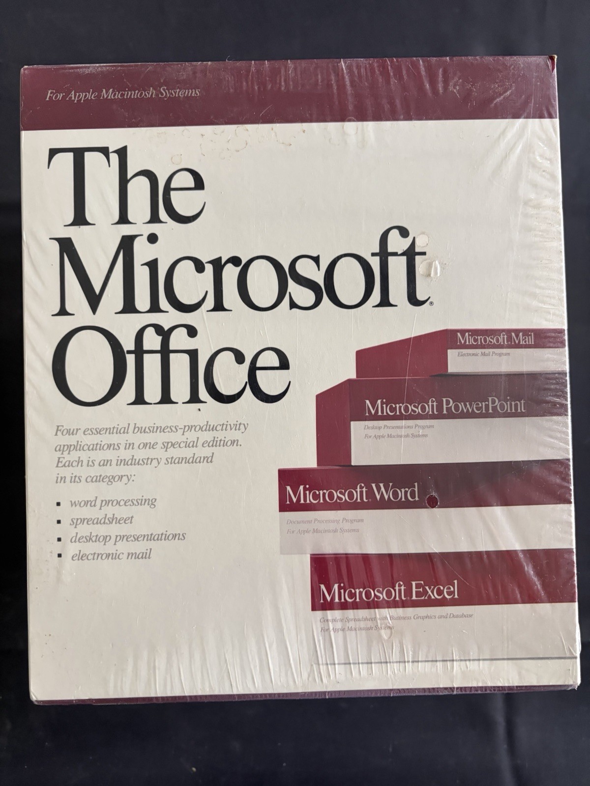 Microsoft Office 1.0 Macintosh Vintage Software 1989 Sealed Original Box