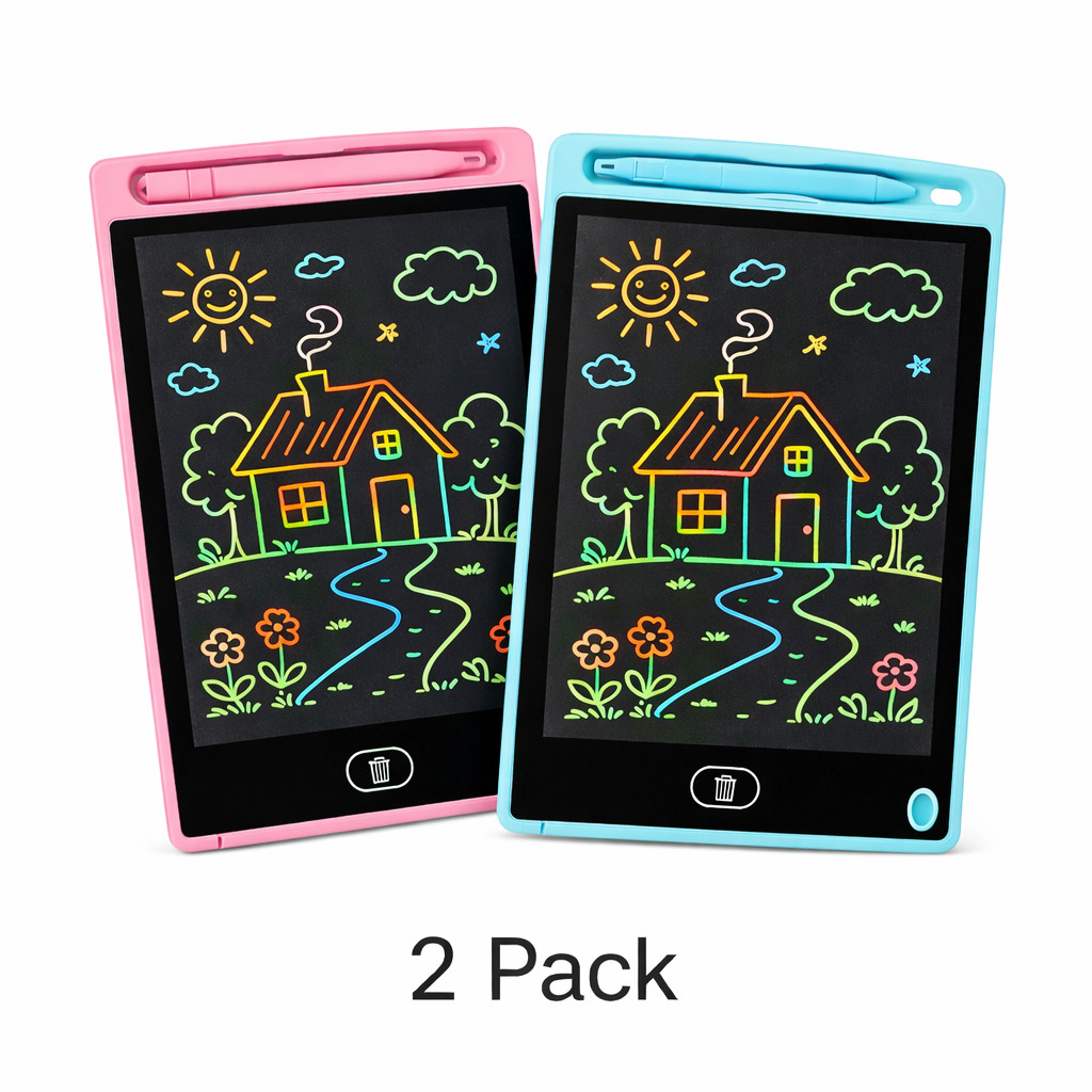 2 Pack 8.5" LCD Writing Tablet for Kids Reusable Erasable Drawing Doodle Pad