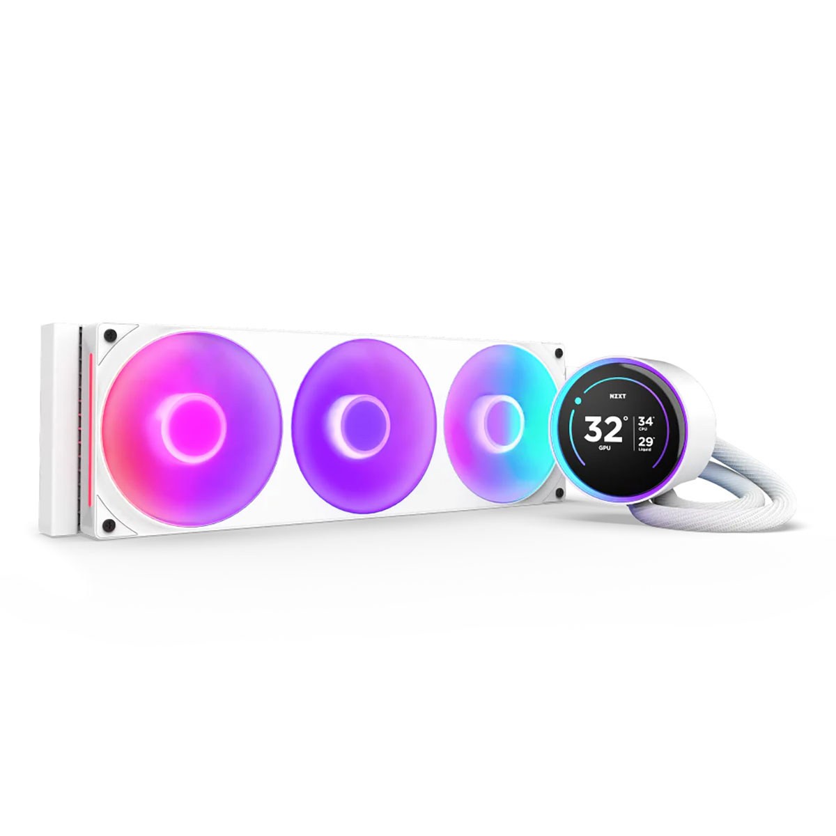 NZXT Kraken Elite RGB 360mm All-in-One Liquid CPU Cooler w/Display, White