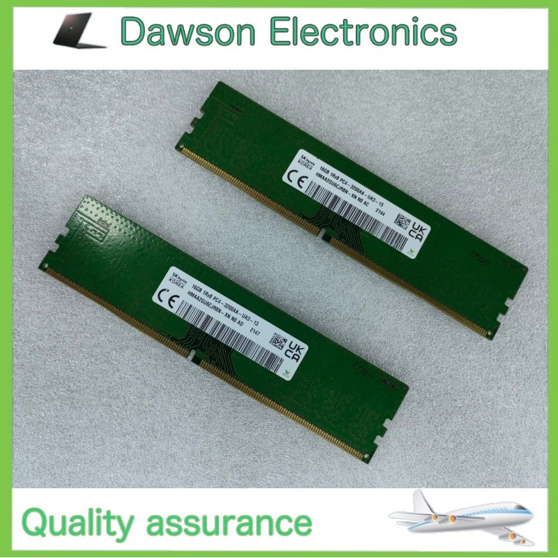Used SK Hynix 2 X 16GB DDR4 3200MHzHyundai PC4-25600 288pin Desktop DIMM RAM