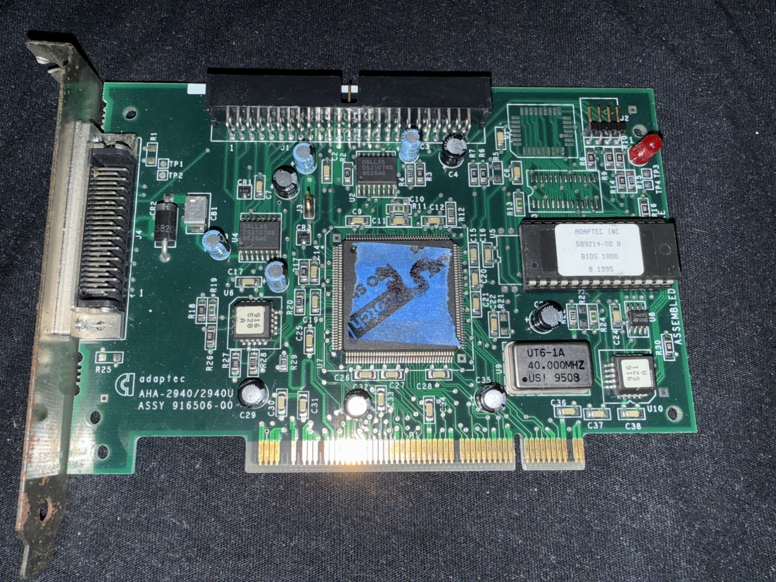 VINTAGE ADAPTEC AHA-2940W 2940UW ULTRA WIDE SCSI PCI CONTROLLER CARD RM1
