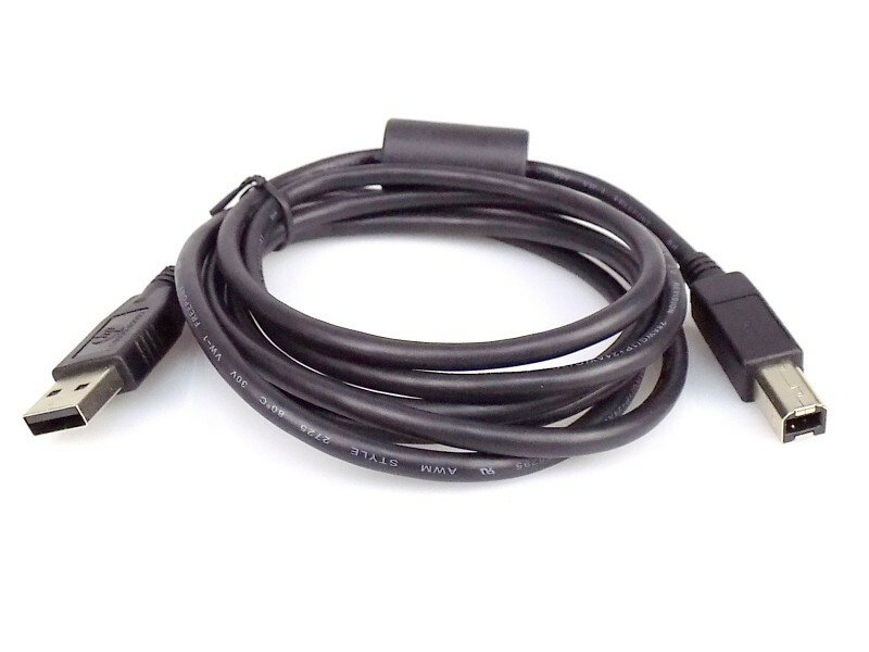 HP C9930-80003 USB 2.0 Cable 1.8m Type A Male to Type B Printer Lead Black