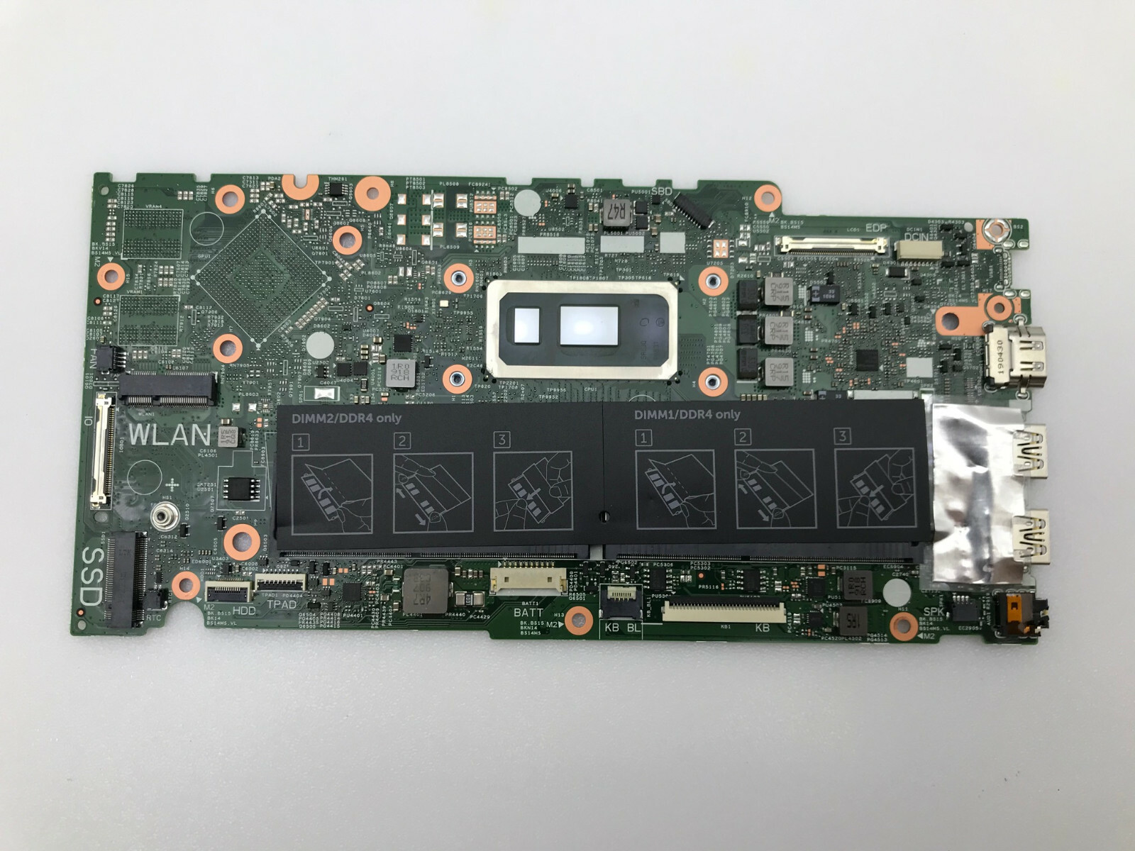 DEFECTIVE Dell OEM Inspiron 14 (5481) 2-in-1 Motherboard Core i5 i5-8265U 9FWFN