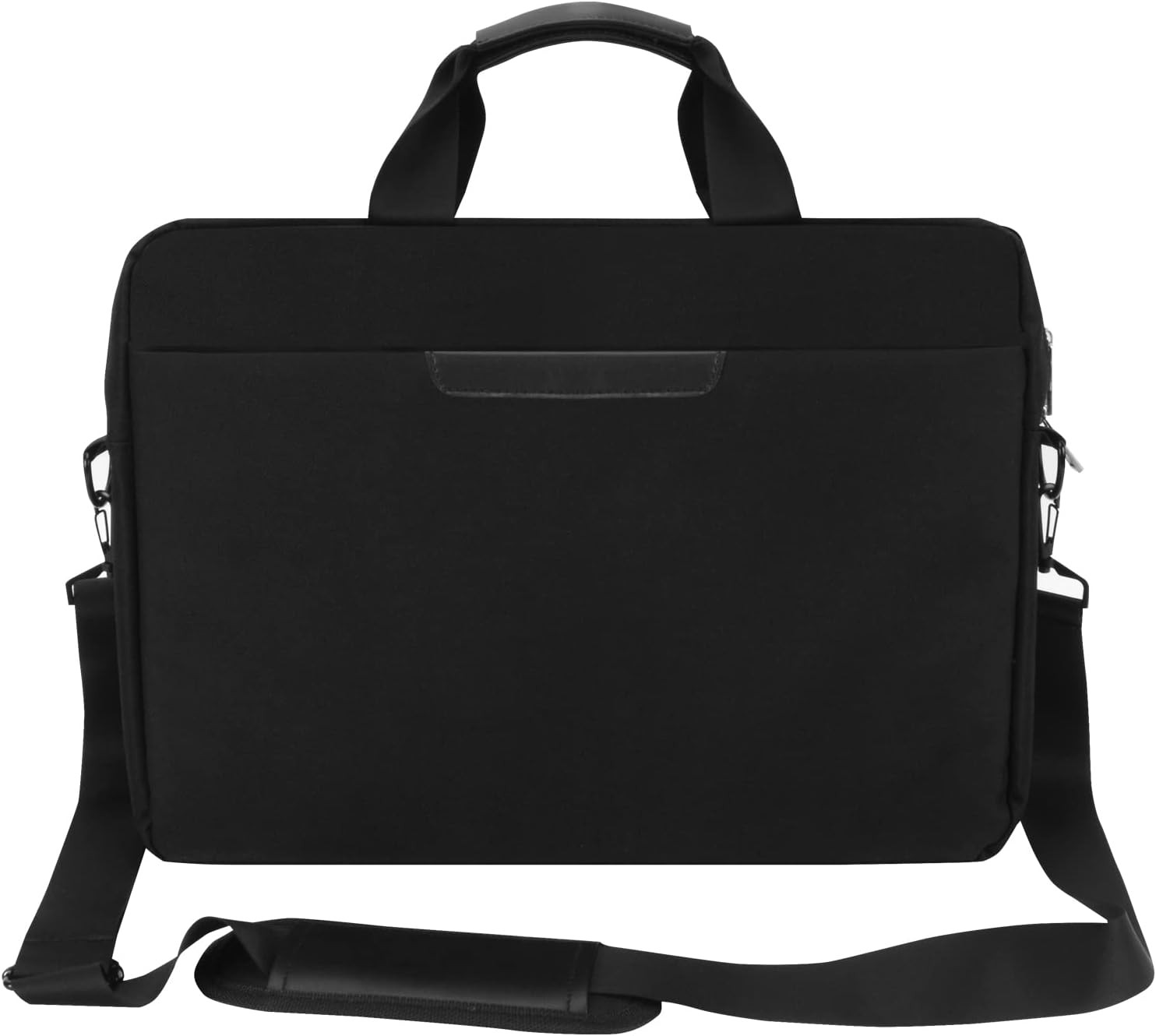 Premium Black Laptop Briefcase with Cross-Body Shoulder Fits Dell, HP, ASUS, Mac