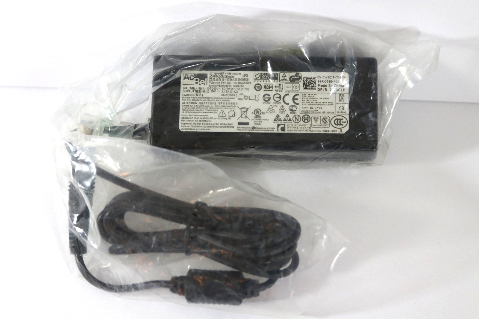 Genuine Dell 65W AC Adapter AD9014 OW9C1P 0W9C1P 19V 3.42A Laptop Power Supply
