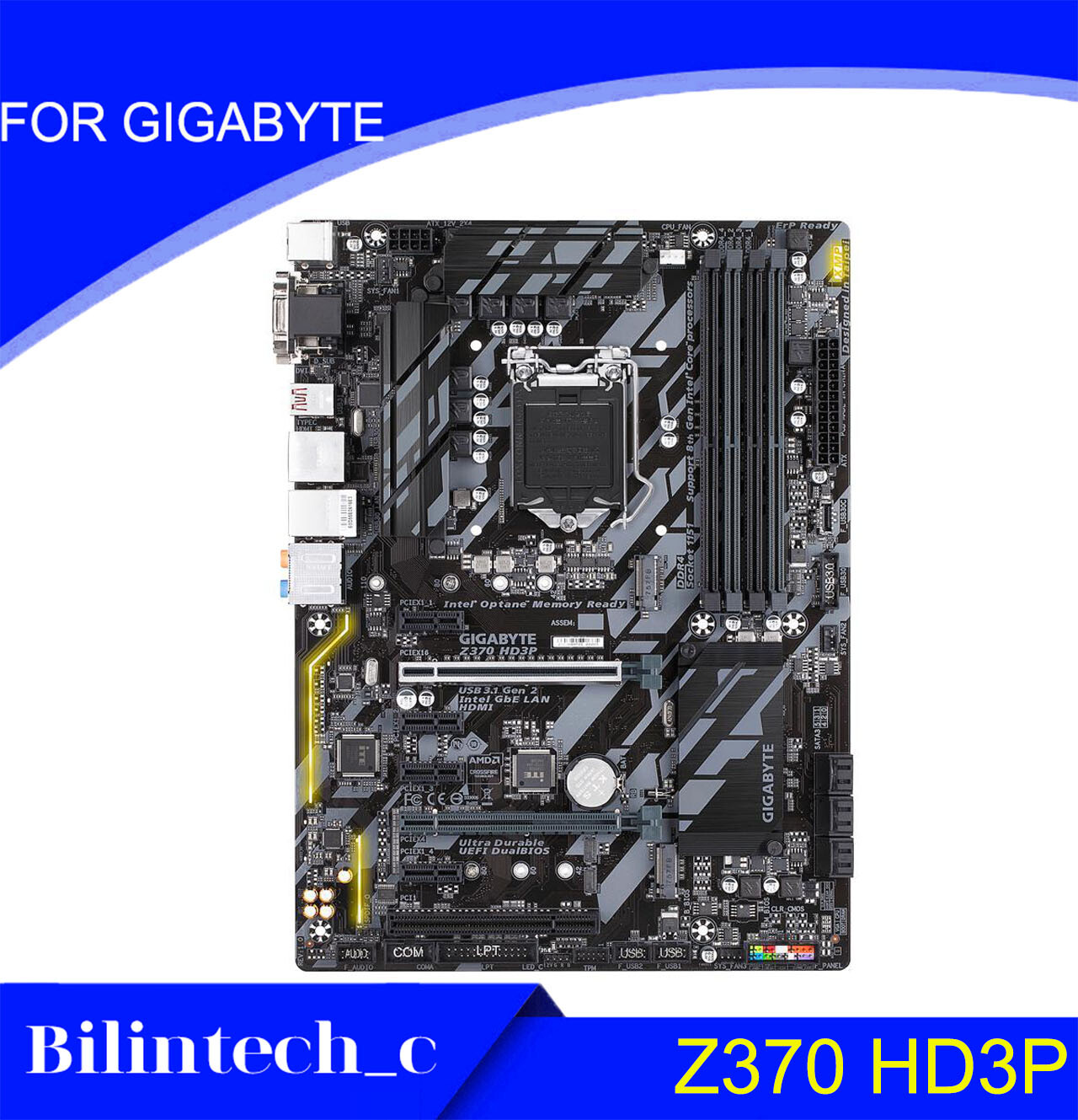 FOR GIGABYTE Z370 HD3P LGA1151 VGA+DVI+ Z370 64GB Motherbroad Test ok