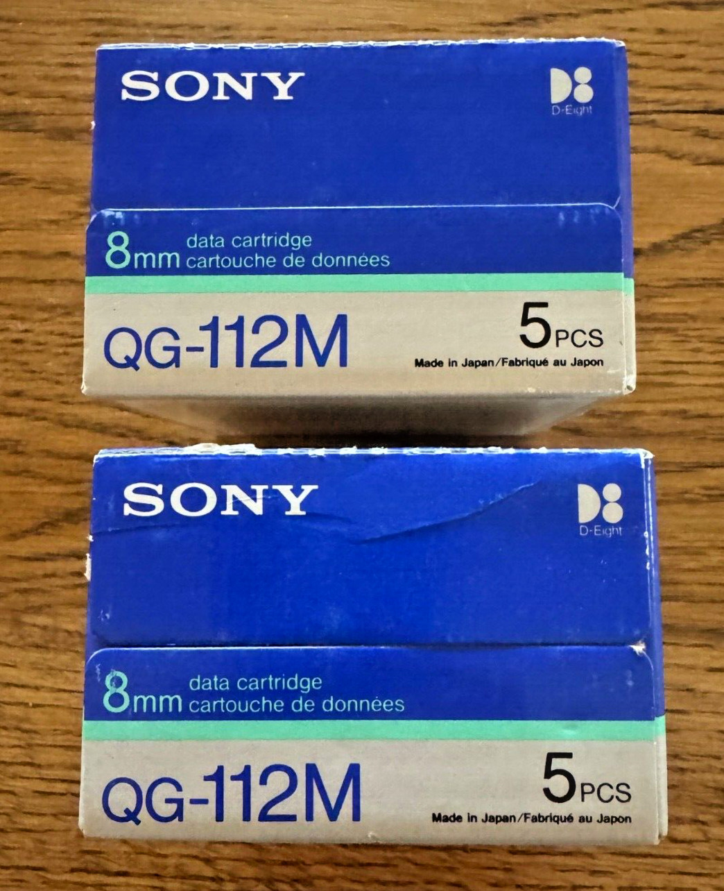 Genuine Sony D8 D-Eight Data 8mm Tape 10ct Cartridge 5GB Compressed QG-112M -NEW