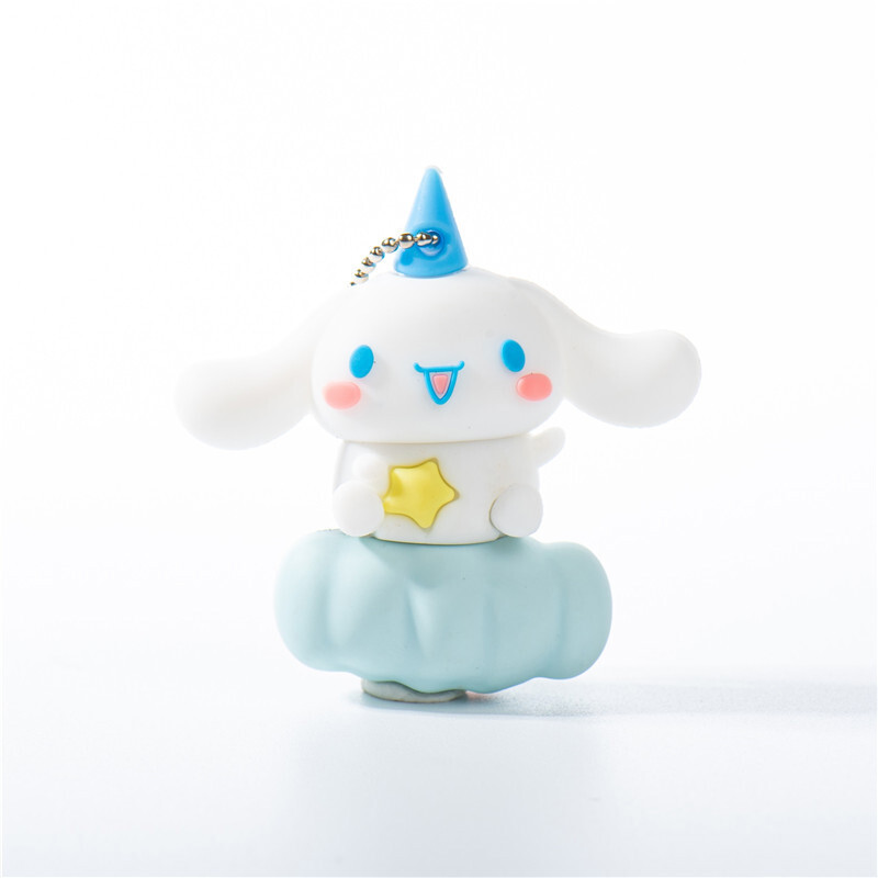 Cinnamoroll 16GB USB Drive - Cute Cartoon Phone/PC Figure & Keychain Combo